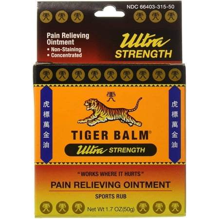 Tiger Balm Non-Staining Ultra Strength Sports Rub 1.7 Oz - 50 Gm Tin