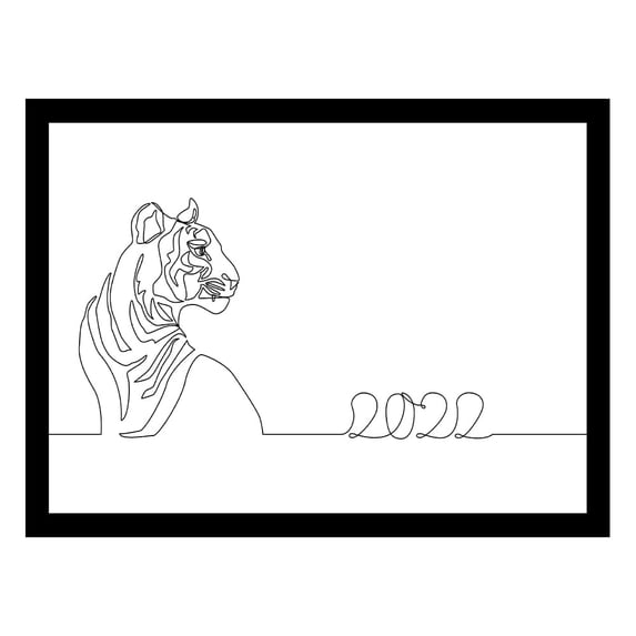 TIGER LINE ART Framed Print