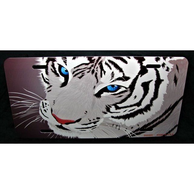 TIGER METAL CAR LICENSE PLATE. WILDLIFE BIG CAT ANIMAL LOVE FRIEND ...