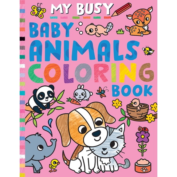 My Busy Baby Animals Coloring Book, 192 pages (Paperback)