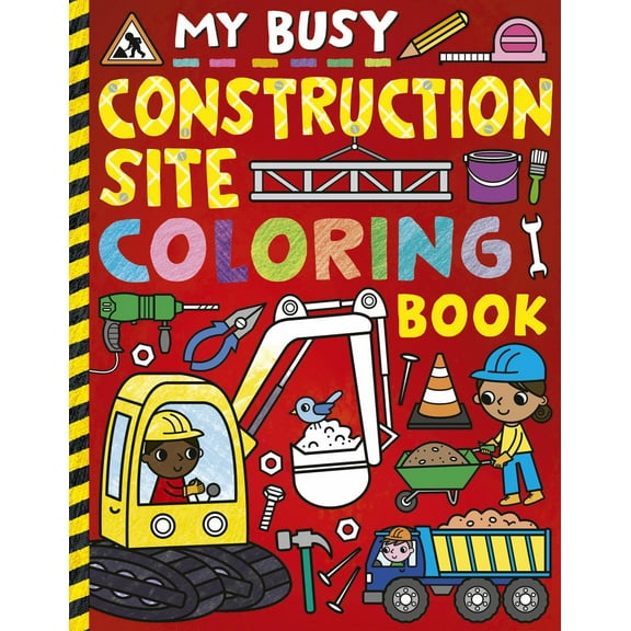 My Busy Construction Coloring Book, 192 pages (Paperback)
