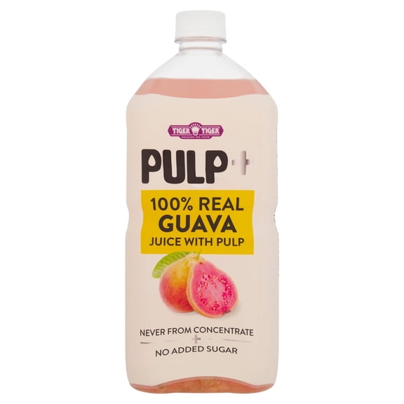 TIGER TIGER PULP+ 100% REAL GUAVA JUICE WITH PULP 1000ML, Imported from Britain