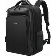 TIGERNU 15.6 Inch Laptop Backpack for Men, Double-Layer Business Anti-Theft Bag, Water-Resistant Nylon, Large Capacity Travel & Work Computer Backpack   Black