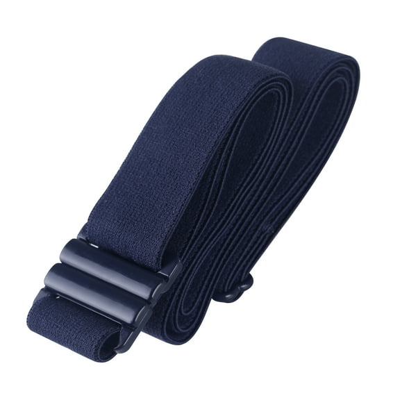 TIGHTS UP Unisex Elastic Belt - Stretch Belt - Comfortable Non Slip Gel Backed Belts for Jeans - Navy Blue | FITS USA 00-16