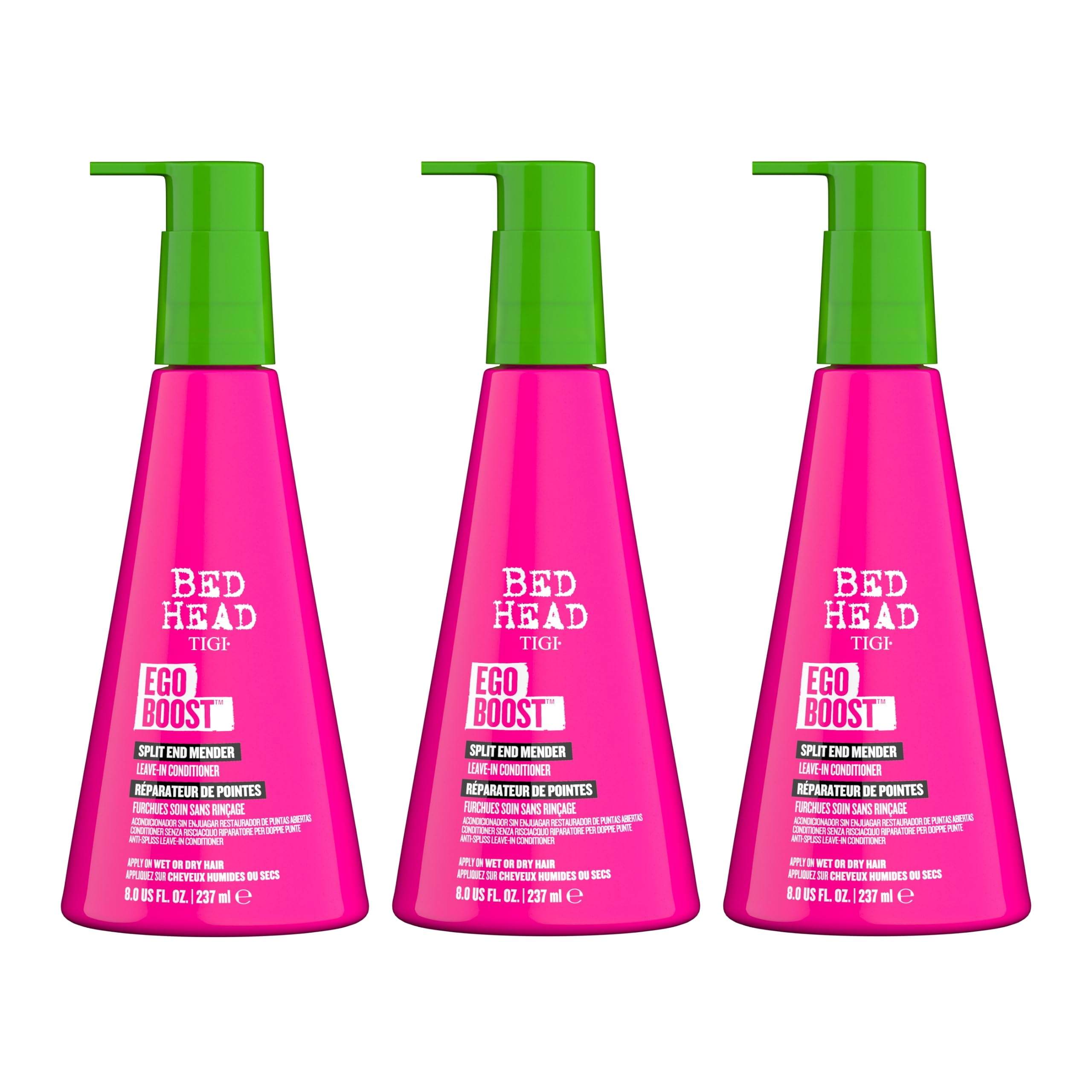 TIGI Bed Head Ego Boost, Split End Mender & Leave-In Conditioner, 3 Pack