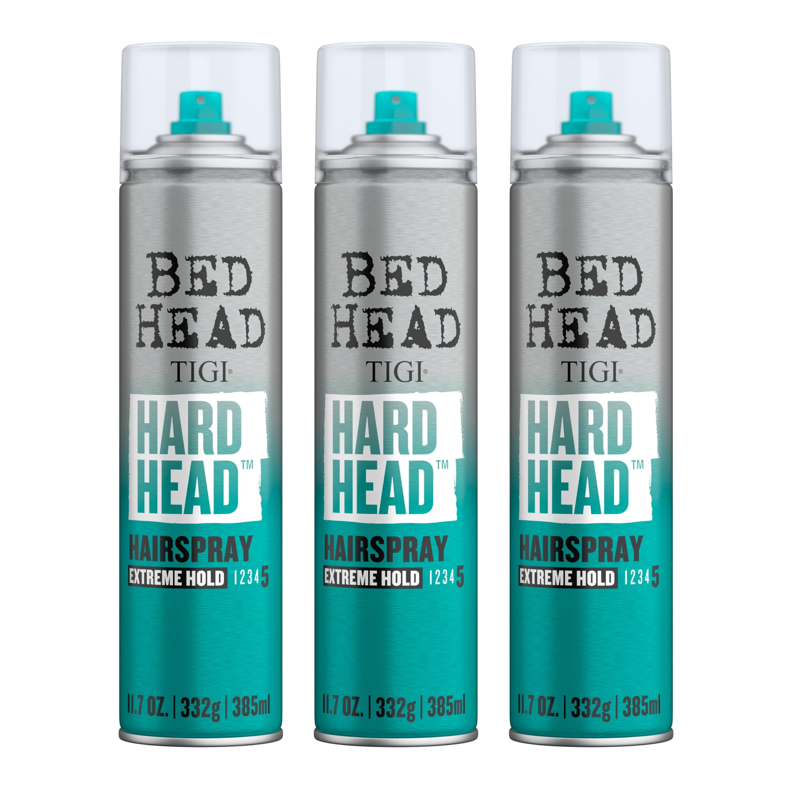 TIGI Bed Head Hard Hold Hairspray for Extra Strong Hold, 3 Pack