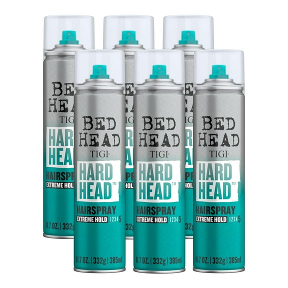 TIGI Bed Head Hard Hold Hairspray for Extra Strong Hold, 11.7 oz (6 Pack)