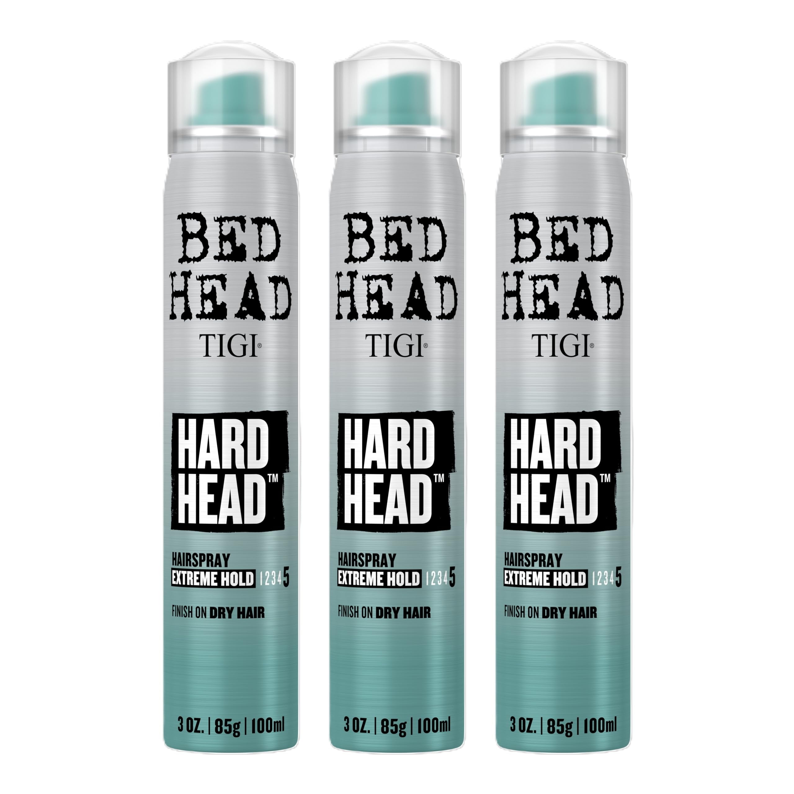 TIGI Bed Head Hard Hold, Extra Strength Hairspray, Travel Size, 3 Pack