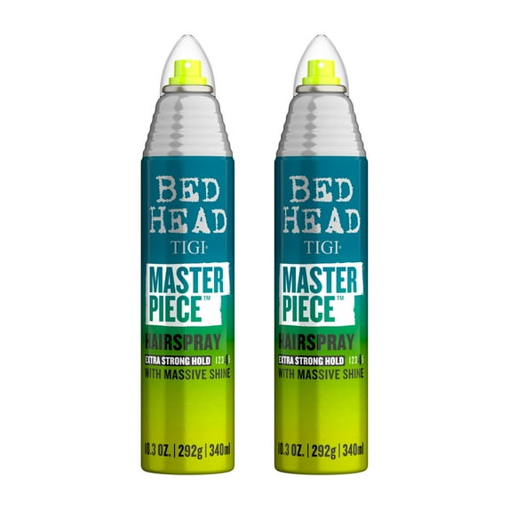 TIGI Bed Head Masterpiece Shiny Hairspray, Strong Hold, 2 Pack