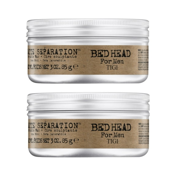 TIGI Bed Head for Men Matte Separation Hair Wax, Strong Hold, 2 Pack