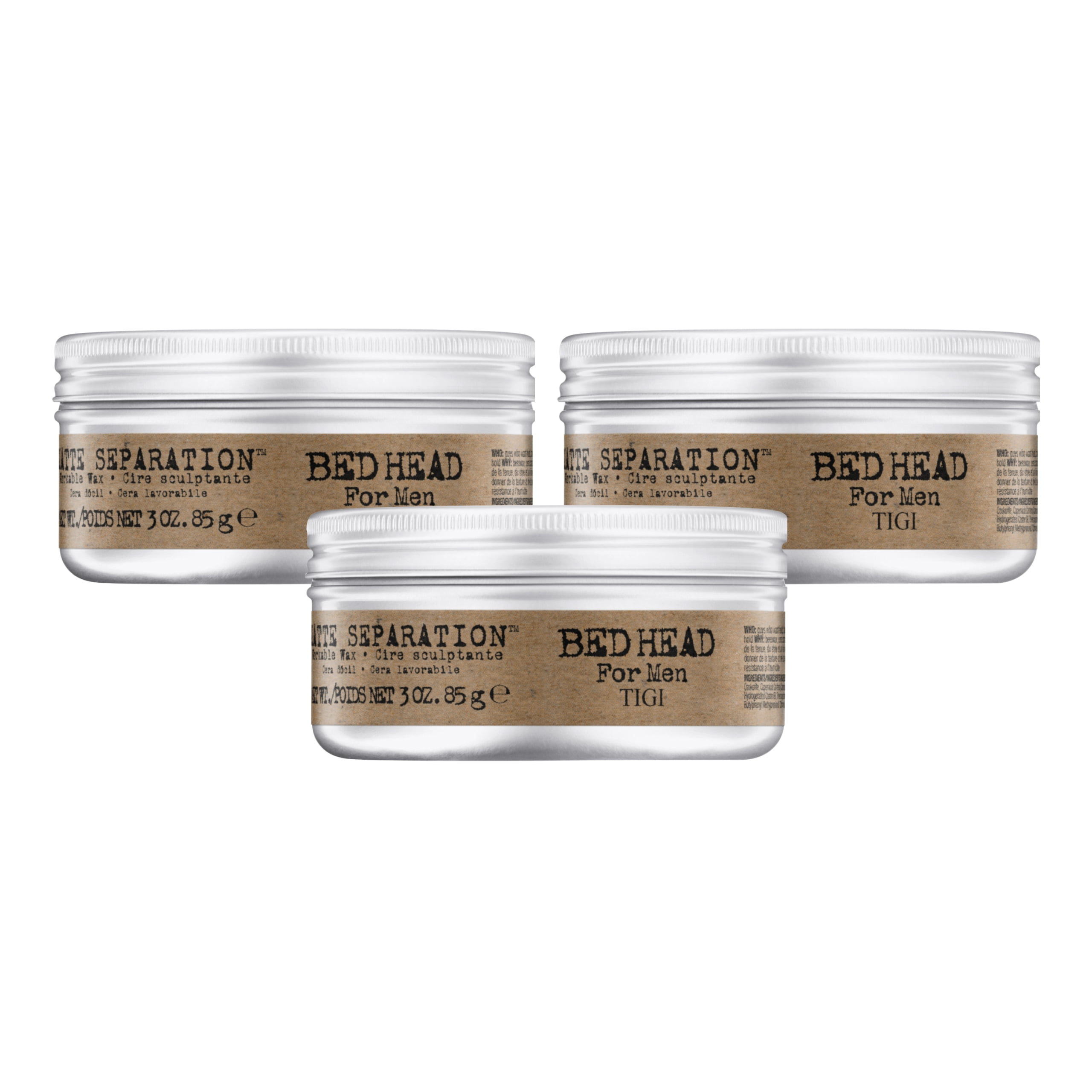 TIGI Bed Head for Men Matte Separation Workable Wax - Use for Strong Hold - For Men's Hairstyles ...
