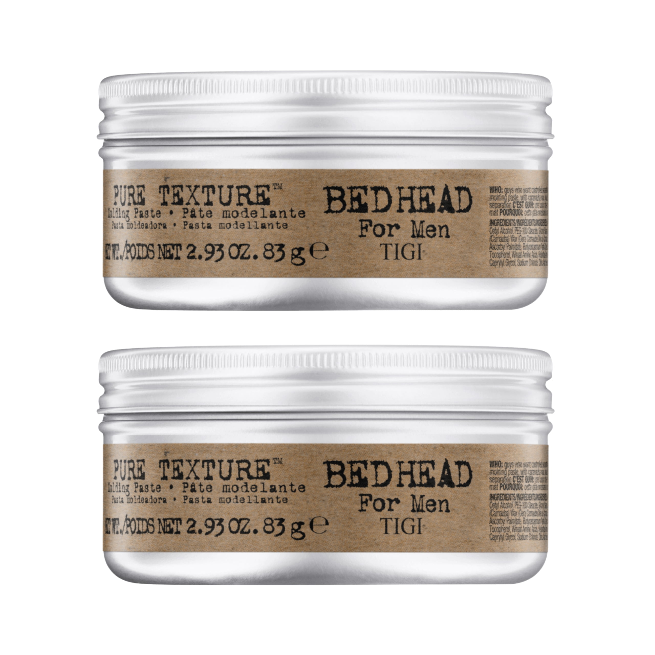 B4M Bed Head for Men Pure Texture Hair Molding Paste, Matte Finish ...