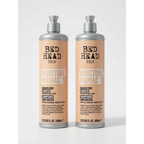 Bed Head Moisture Maniac Shampoo Sulfate-Free Hair Cleanser Tropic Bliss - 13.53 FL. OZ. - 2 Pack