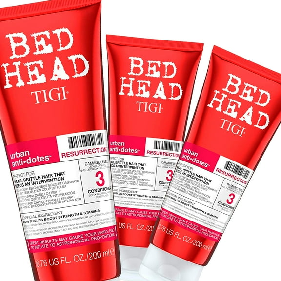 TIGI Bed Head Urban Anti Plus Dotes Resurrection Conditioner Damage Level 3, 6.76 oz - Pack of 3