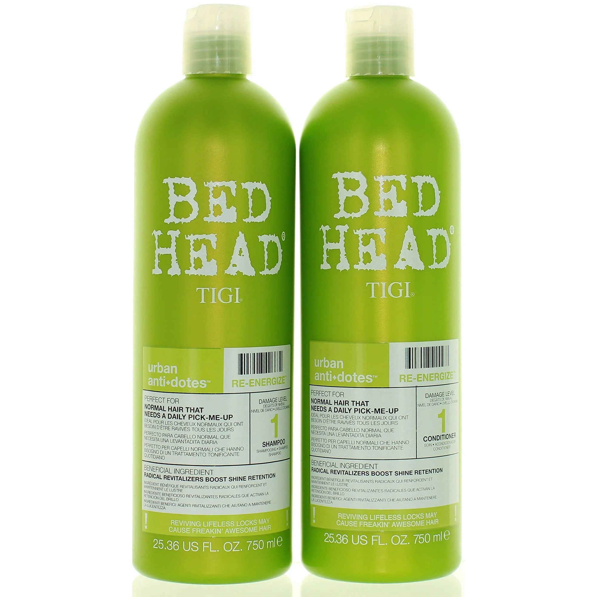 TIGI Bed Head Urban Antidotes Re-Energize Shampoo & Conditioner Set 25.36 oz