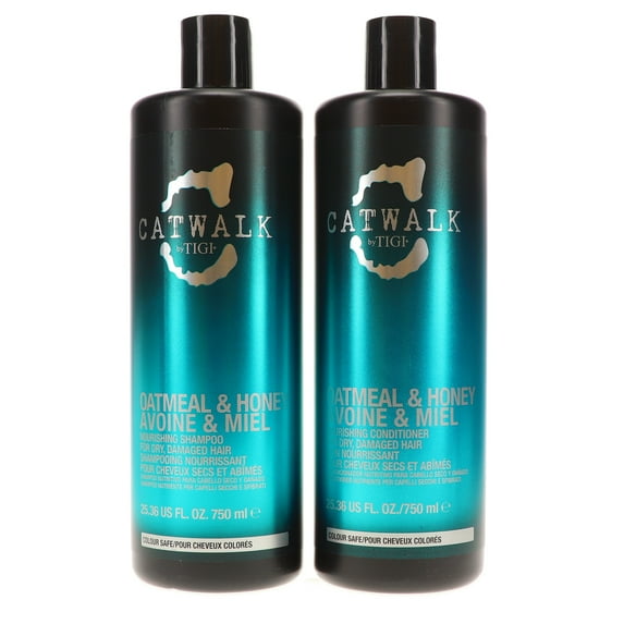 TIGI Catwalk Oatmeal & Honey Shampoo 25.36 oz & Oatmeal & Honey Conditioner 25.36 oz Combo Pack