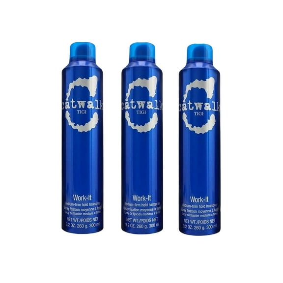 TIGI Catwalk Work-It Medium-Firm Hold Hairspray 300 ml - 3 Pack