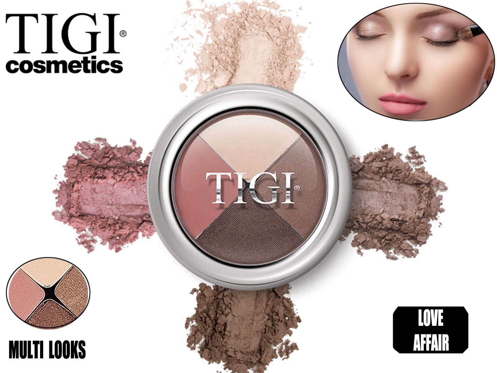 Tigi Cosmetics High Density Quad Eyeshadow Love Affair 0 32 Ounce