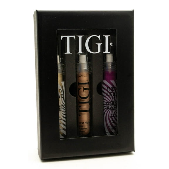 TIGI Cosmetics LUXE LIPGLOSS 3pc Set; Your Highness, Haze, Totally Baked 3x.11oz