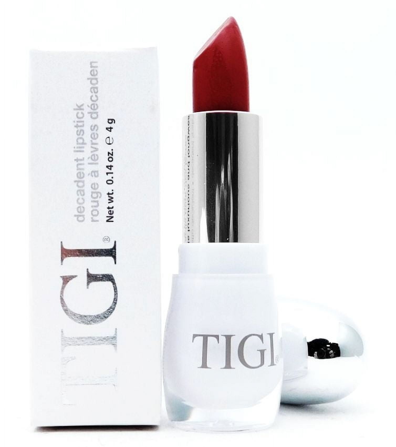 TIGI cosmetics Decadent Lipstick luxury .14 Oz.