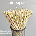 thumbnail image 1 of TIHLMK 100Pcs Paper Straws Fruit Pattern Biodegradable Drinking Straws Hawaiian Cocktail Summer Party Supplies, 1 of 4