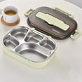 thumbnail image 1 of TIHLMK 1300ml Bento Boxes Stainless Steel Lunch Soup Bowl with 5 Compartments Lunch Container Food Storage Box, 1 of 6