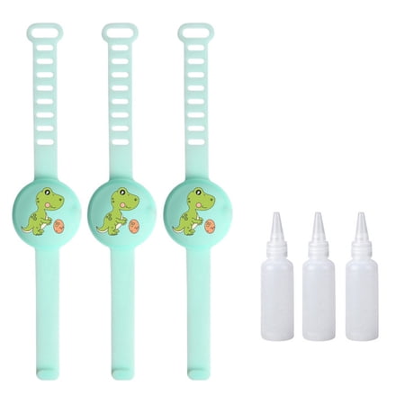 TIHLMK 3PC Adult Kid Liquid Wristband Hand Dispenser Handwash Gel With Whole Sanitizing