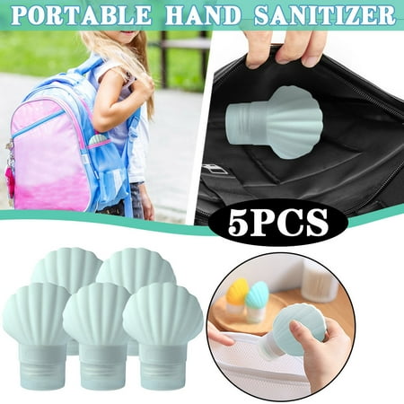 TIHLMK 90ml Travel Cosmetic Bottle Container Silicone Hand Sanitizer Tank 5PCS