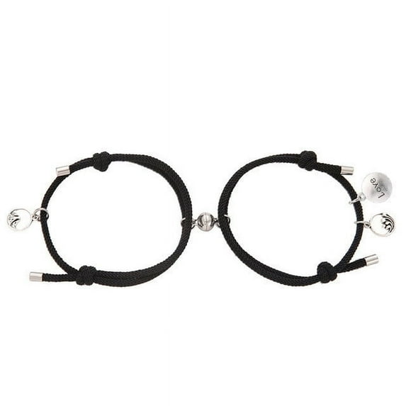 TIHLMK Bracelets for Women A Solemn Of Love The Alloy Adjustable Magnetic Suction Bracelet Gifts for Lovers