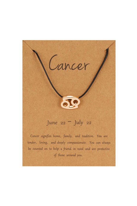 Bracelets for Women Paper Card Twelve Constellation Nylon Rope Alloy Bracelet Gift