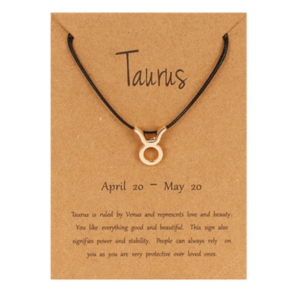 TIHLMK Bracelets for Women Paper Card Twelve Constellation Nylon Rope Alloy Bracelet Gift