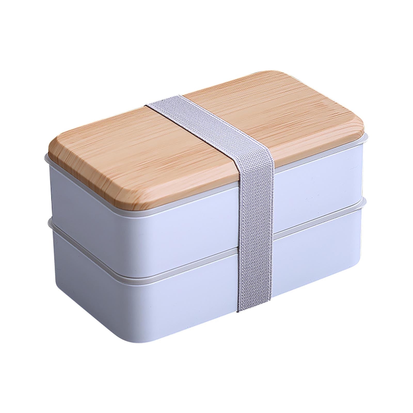 TIHLMK Double-layer Stackable Bento Lunch Box with Compartments for ...