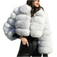 thumbnail image 1 of TIHLMK Coat Women Solid Color Winter Warm Coats Knitted Coat Warm Knitted Jacket Long Sleeve Outerwear White, 1 of 7