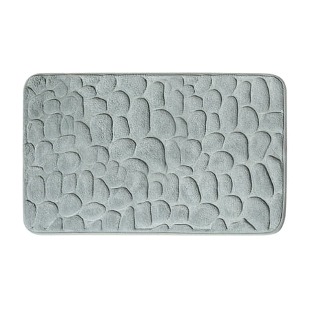 TIHLMK Cobblestone- Embossed Bathroom Bath Mat Non-slip Carpets In Wash Basin Bathtub Side Floor Rug Shower Room Doormat Memory Foam Pad