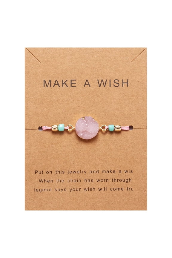 Couples Bracelets Natural Stone Adjustable Woven Paper Card Bracelet Decorative Bracelet