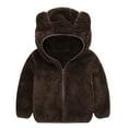 thumbnail image 1 of TIHLMK Baby Outerwear Toddler Baby Winter Jacket Cotton Windproof Warm Winter Coats Cute Hooded Jacket Plush Cute Bear Ears, 1 of 7