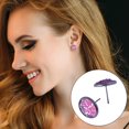 thumbnail image 1 of TIHLMK Earring for Women 1 Pairs Of Trendy Ear Pin Studs Coloured Sequin Earrings Birthday Gift, 1 of 2