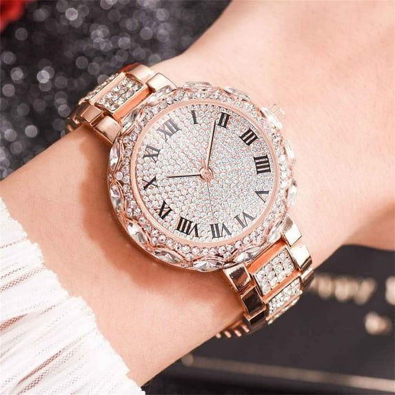 TIHLMK Full-Rhinestone Women's Watch Fashion Women's Watch Casual Quartz Watch for Men Women New Women Watch Women's Gifts Valentine's Day Gift