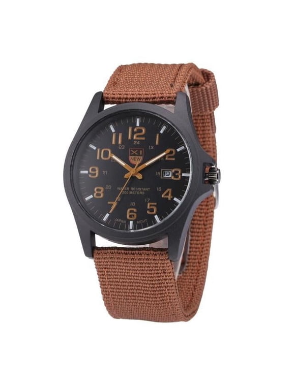 Mens Watches Mens Date Stainless Steel Military Sports Analog Quartz Army Wrist Watch