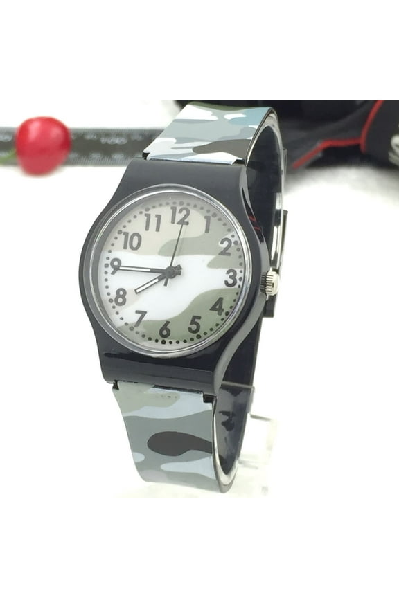 Watch for Youngster Camouflage Watch Quartz Wristwatch for Gray