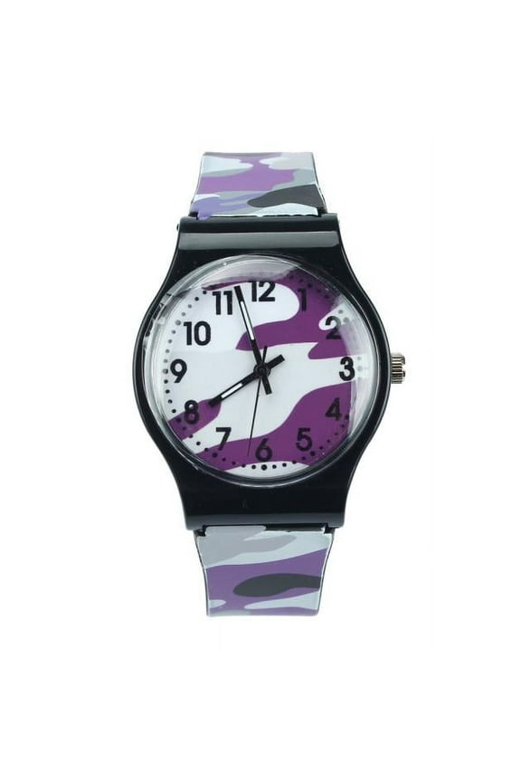 Watch for Youngster Camouflage Watch Quartz Wristwatch for Purple