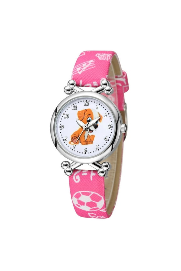 Watch for Youngster Fashion Cartoons Buckle Dazzling Mesh Belt Watch Rubber Watch