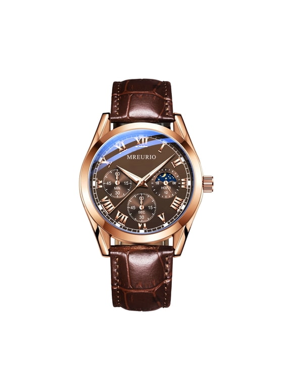 Watches for Men Fashion Leather Band Analog Quartz Watch Men's Watch Mens Gift Valentine's Day Gift