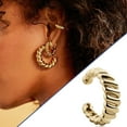 thumbnail image 1 of TIHLMK Earring for Women Threaded Ring Women'S Earrings Vintage Gold Plated Ear Clip, 1 of 6