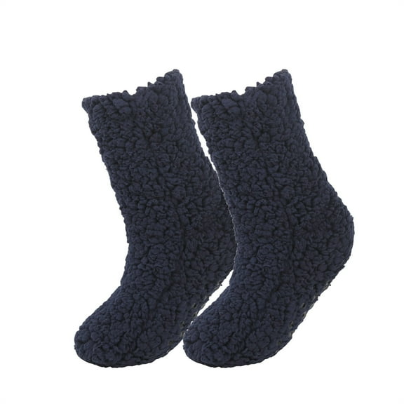 TIHLMK Fuzzy Grippy Socks for Women and Men Winter Warm Super Soft Slipper Socks for Women No Slip Warm Cozy Christmas Gift