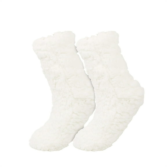 TIHLMK Fuzzy Grippy Socks for Women and Men Winter Warm Super Soft Slipper Socks for Women No Slip Warm Cozy Christmas Gift