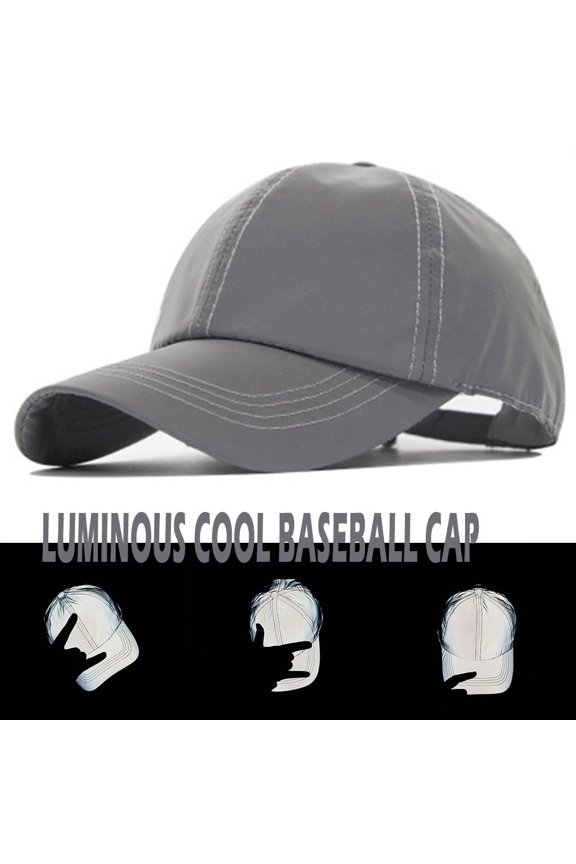 Adult Fashion Luminous Reflective Baseball Sun Hat Stylish UV Protection Cap for Men & Women, Outdoor Sports, Running, Hiking