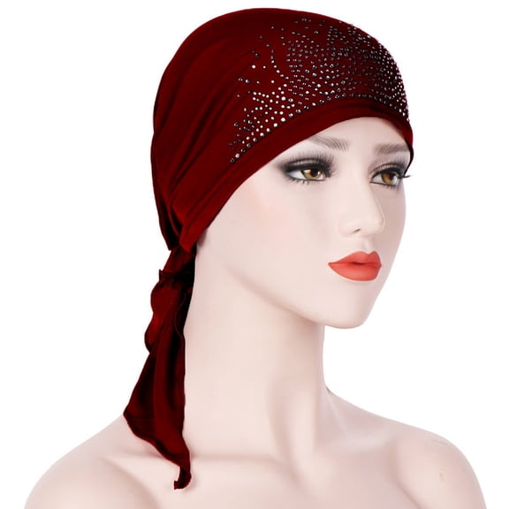 TIHLMK Women's Indian Muslim Stretch Turban Hat Stylish Headcovering with Soft Elastic Fabric, Lightweight & Breathable