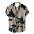 thumbnail image 1 of TIHLMK Hawaiian Shirt for Men Shirts Casual Blouse Mens Short Sleeve Button Down Shirts Khaki, 1 of 8