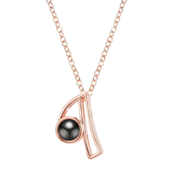 TIHLMK Initial Necklaces for Women Valentine'S Day 100 Languages I Love You Present 26 Letters Projection Necklace